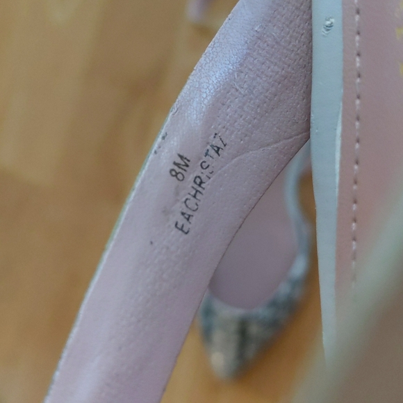 Enzo Angiolini Leather Pointy Toe Snake Flats with Ankle Strap - Picture 11 of 16